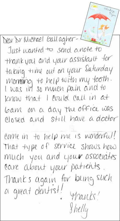 Dr Gallagher Rave Reviews
