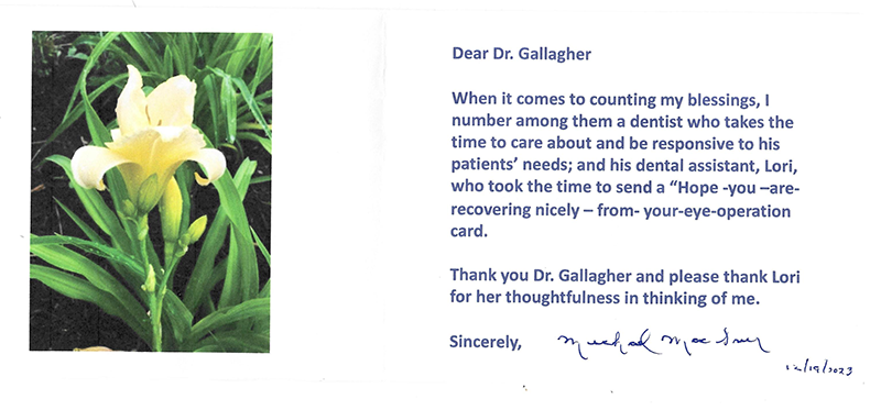 Dr Gallagher Rave Reviews